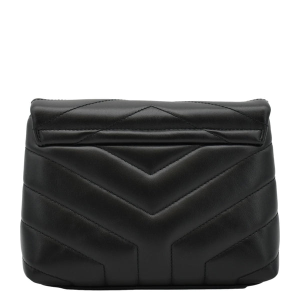 YVES SAINT LAURENT Loulou Toy Quilted Leather Crossbody Bag Black