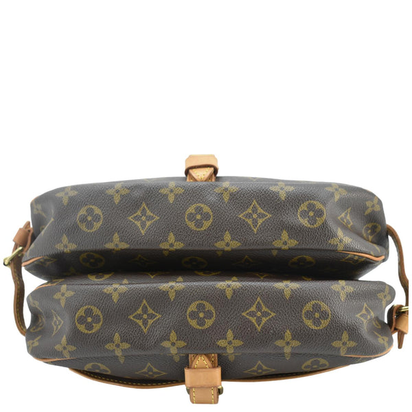 LOUIS VUITTON Saumur 30 Monogram Canvas Crossbody Bag Brown