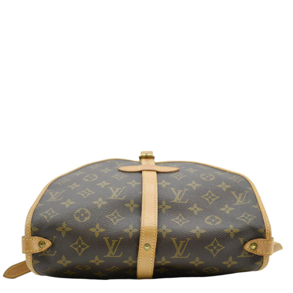 LOUIS VUITTON Saumur 30 Monogram Canvas Crossbody Bag Brown