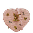 LOUIS VUITTON New Wave Heart Quilted Leather Shoulder Bag Dusty Pink