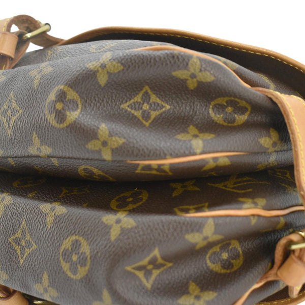 LOUIS VUITTON Saumur 30 Monogram Canvas Crossbody Bag Brown