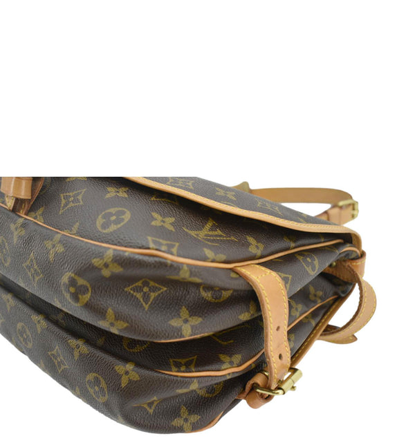 LOUIS VUITTON Saumur 30 Monogram Canvas Crossbody Bag Brown