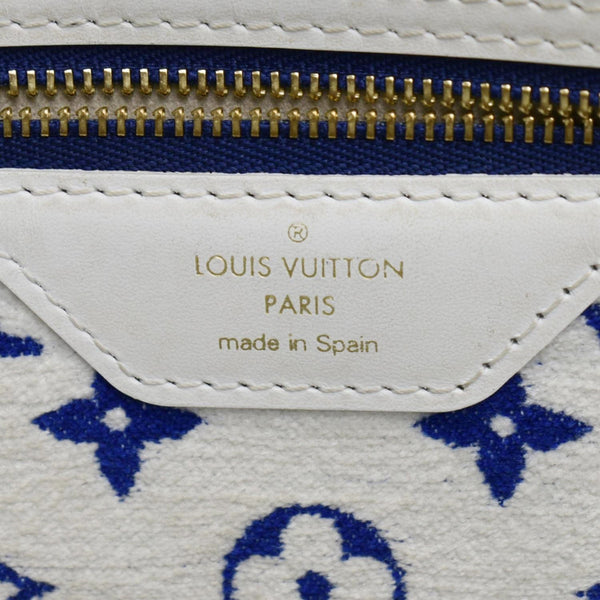 LOUIS VUITTON Neverfull MM  Jacquard Velvet Monogram Shoulder Bag Blue