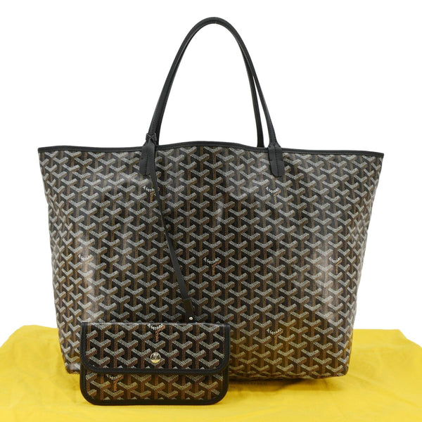 GOYARD Saint Louis GM Canvas Tote Shoulder Bag Black