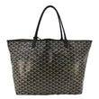 GOYARD Saint Louis GM Canvas Tote Shoulder Bag Black