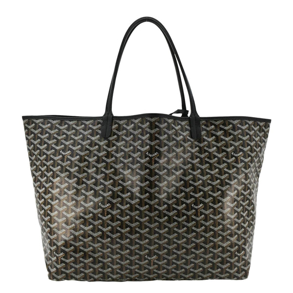 GOYARD Saint Louis GM Canvas Tote Shoulder Bag Black