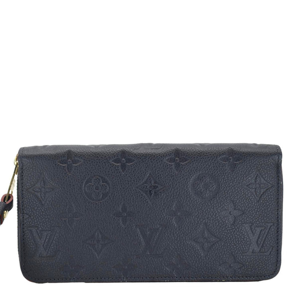 LOUIS VUITTON Clemence Monogram Empreinte Leather Wallet Navy Blue