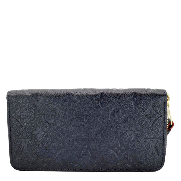 LOUIS VUITTON Clemence Monogram Empreinte Leather Wallet Navy Blue