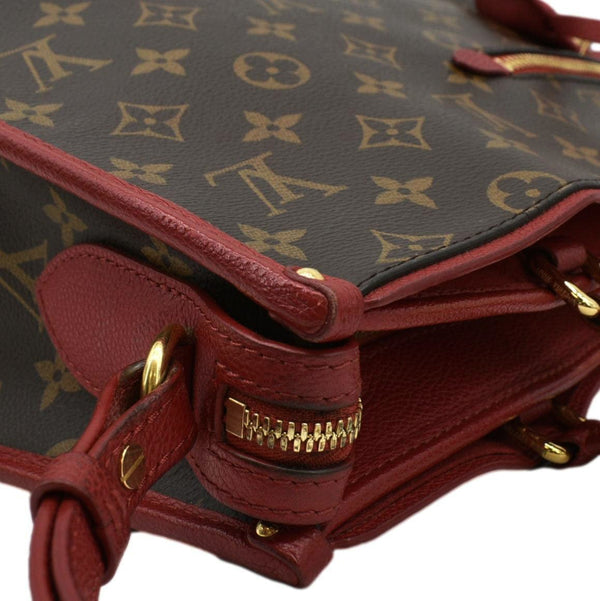 LOUIS VUITTON Popincourt Monogram Canvas Tote Bag Red