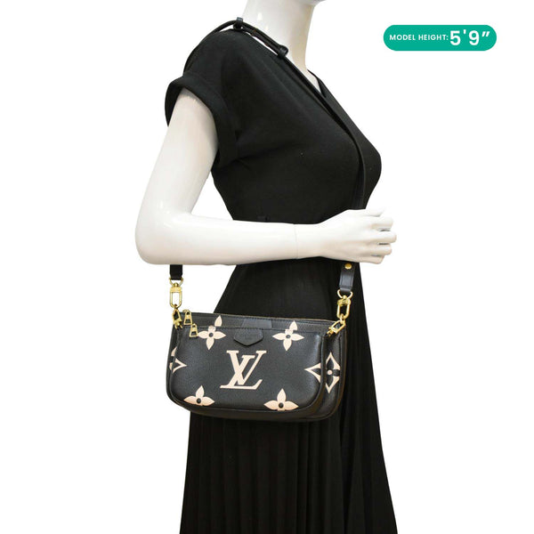 LOUIS VUITTON Multi Pochette Accessoires Monogram Empreinte Crossbody Bag Bicolor