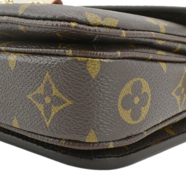 LOUIS VUITTON Metis East West Pochette Monogram Canvas Shoulder Bag Brown