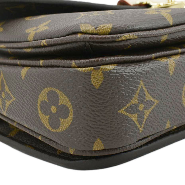 LOUIS VUITTON Metis East West Pochette Monogram Canvas Shoulder Bag Brown