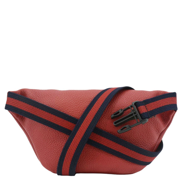 GUCCI Print Small Leather Belt Waist Bum Bag Red 527792