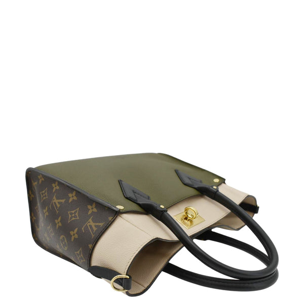 LOUIS VUITTON On My Side MM Monogram Canvas Shoulder Bag Cream corner look