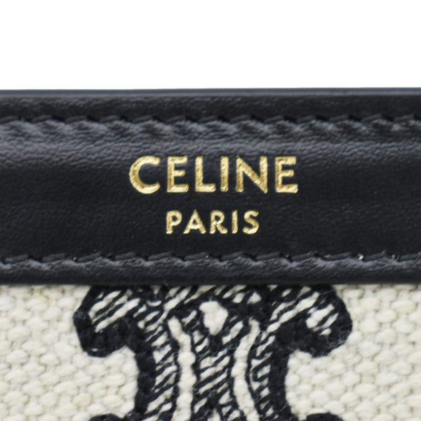 CELINE Triomphe Small Coated Canvas Wallet Black