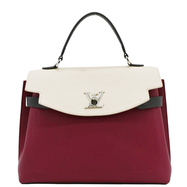 LOUIS VUITTON Lockme Ever MM Leather Crossbody Bag Maroon