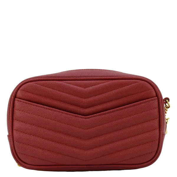 YVES SAINT LAURENT Lou Quilted Leather Camera Crossbody Bag Red