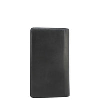 CHANEL Camellia Leather Long Bifold Wallet Black