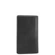 CHANEL Camellia Leather Long Bifold Wallet Black