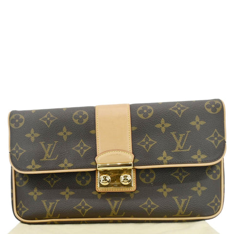 LOUIS VUITTON Sofia Coppola Monogram Canvas Clutch Brown