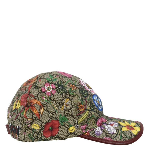 GUCCI Claudia Baseball GG Supreme Flora Canvas Hat Red 58 CM 603986