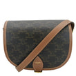 CELINE Folco Medium Triomphe Canvas Shoulder Bag Brown