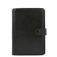 LOUIS VUITTON Ring Agenda Small Epi Leather Organizer Cover Black