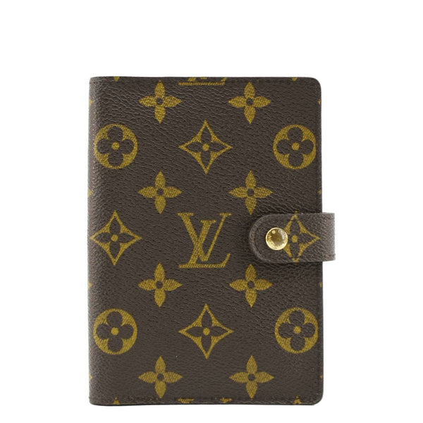 LOUIS VUITTON Ring Agenda Monogram Canvas Cover Brown