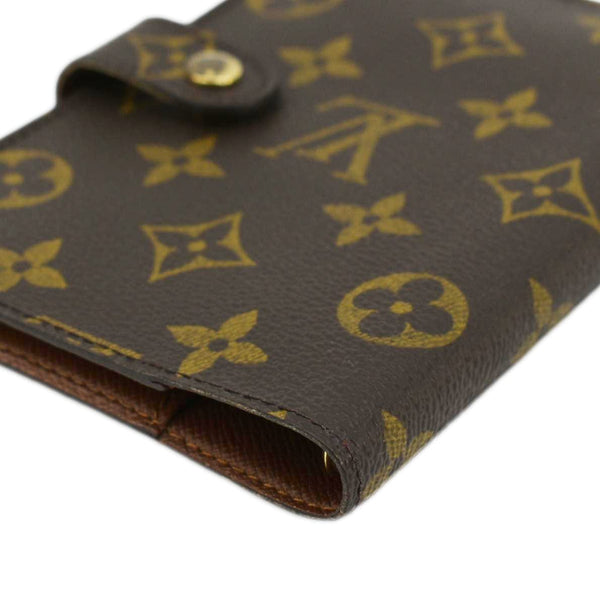 LOUIS VUITTON Ring Agenda Monogram Canvas Cover Brown