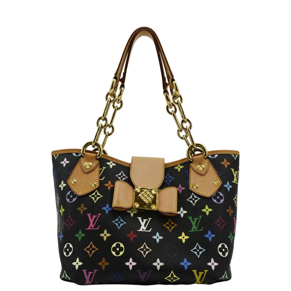 LOUIS VUITTON Annie MM Multicolor Monogram Canvas Shoulder Bag Black