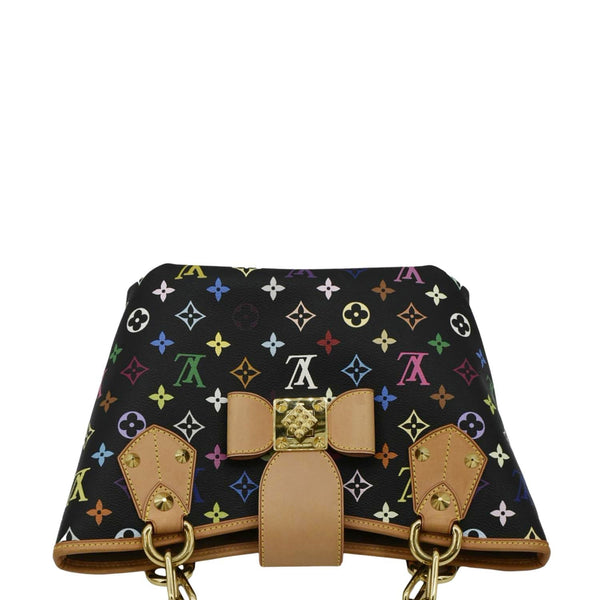 LOUIS VUITTON Annie MM Multicolor Monogram Canvas Shoulder Bag Black