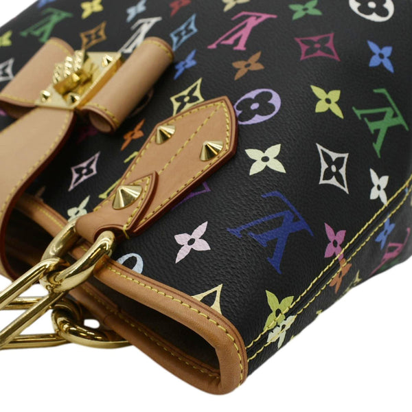 LOUIS VUITTON Annie MM Multicolor Monogram Canvas Shoulder Bag Black