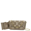 LOUIS VUITTON Felicie Pochette Monogram Empreinte Crossbody Bag Tourterelle/Creme  front look