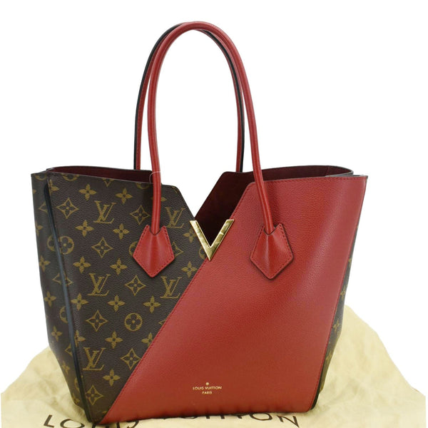 LOUIS VUITTON Kimono MM Monogram Canvas Tote Bag Red