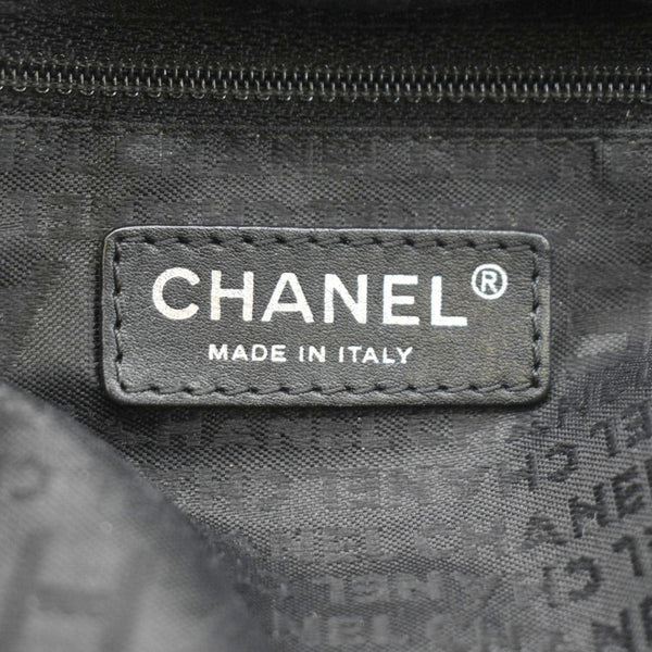 CHANEL Distressed Vintage Ligne Braid Calfskin Leather Tote Bag Black