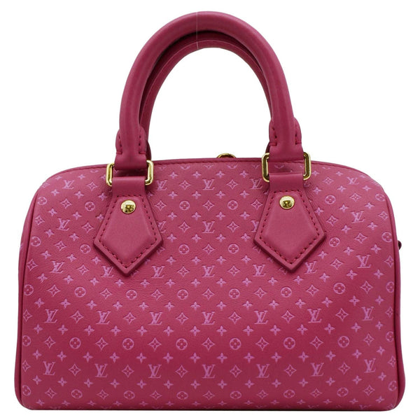 LOUIS VUITTON Speedy 20 Bandouliere Nanogram Leather back look