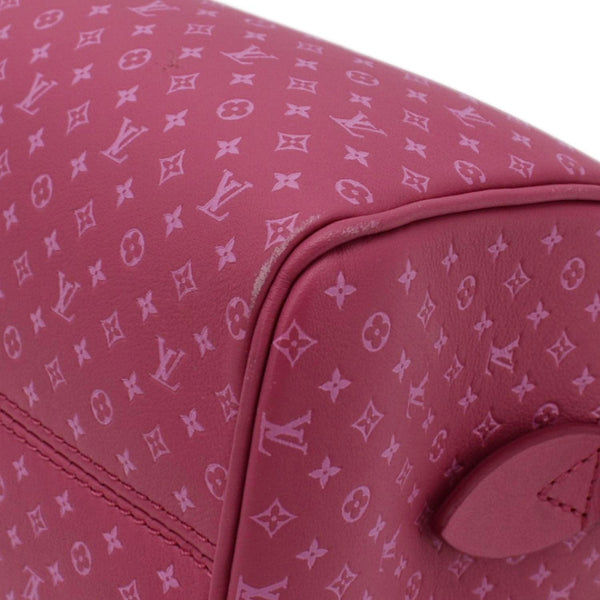 LOUIS VUITTON Speedy 20 Bandouliere Nanogram Leather Shoulder Bag Pink