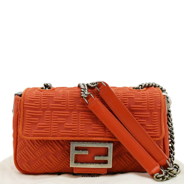 FENDI Baguette Technical Fabric FF Midi Chain front chain side look