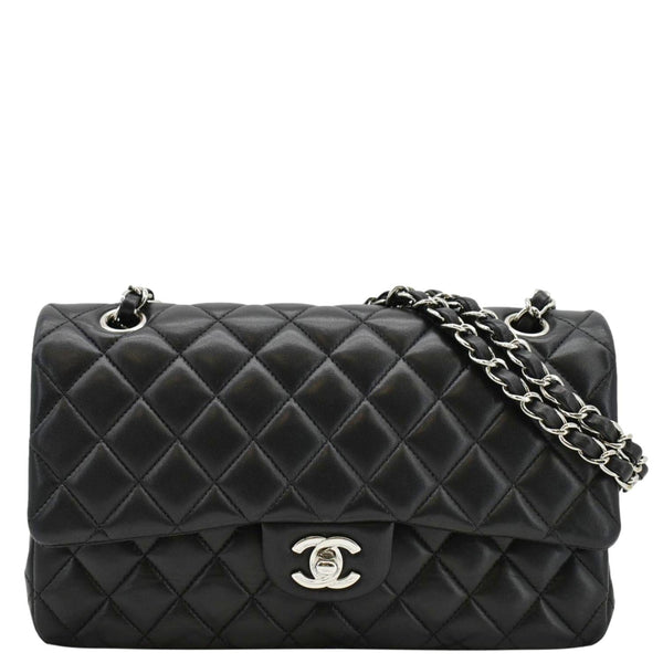 CHANEL Classic Medium Double Flap Quilted Leather front side look