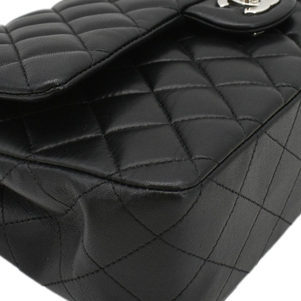 CHANEL Classic Medium Double Flap Quilted Leather Shoulder Bag Black