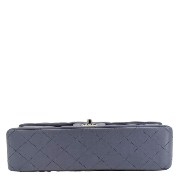 CHANEL Classic Double Flap Quilted Leather Shoulder Bag Lavender