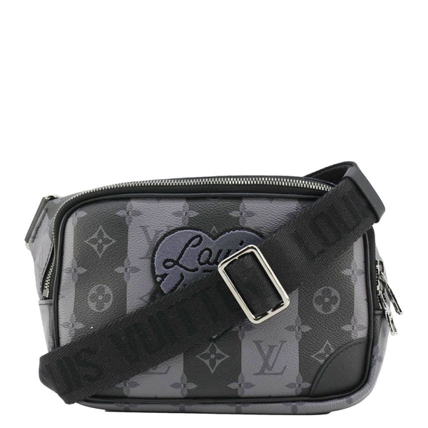 LOUIS VUITTON Modular Sling Monogram Eclipse Shoulder Bag Black