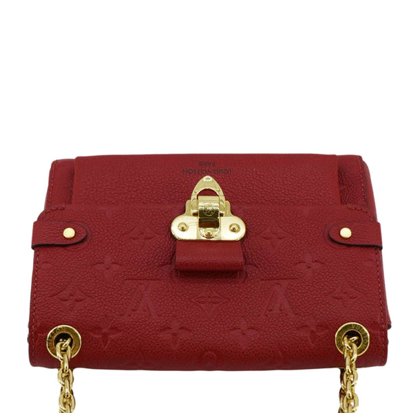 LOUIS VUITTON Vavin BB Monogram Empreinte Leather Shoulder Bag Red