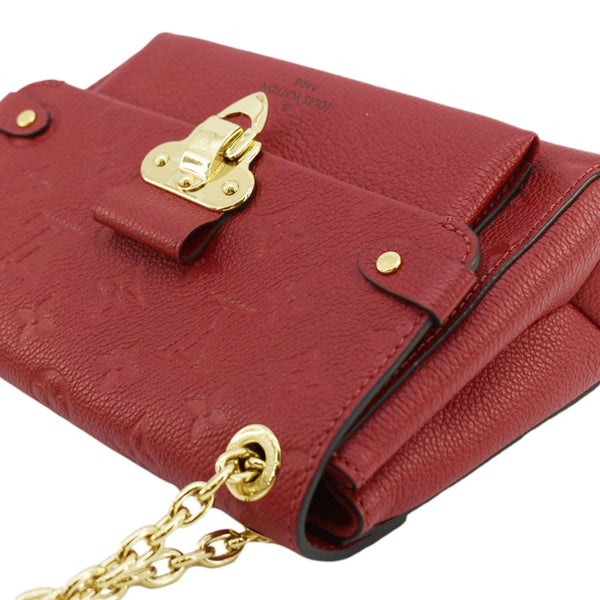 LOUIS VUITTON Vavin BB Monogram Empreinte Leather Shoulder Bag Red