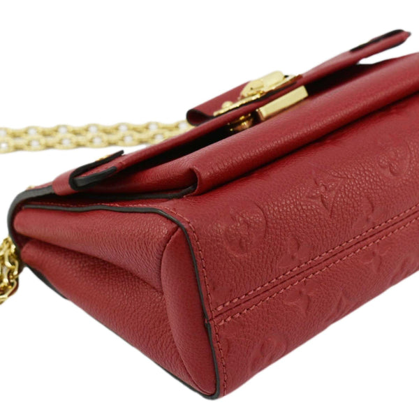 LOUIS VUITTON Vavin BB Monogram Empreinte Leather Shoulder Bag Red