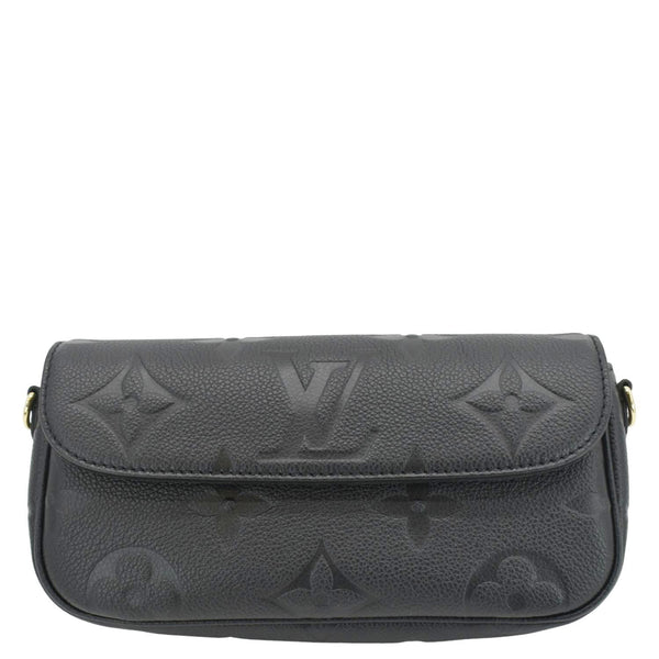 LOUIS VUITTON Ivy Empreinte Leather Wallet On Chain Shoulder Bag Black