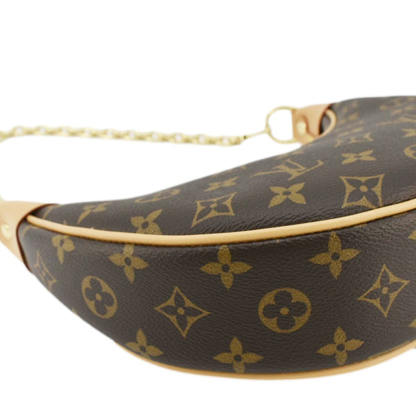 LOUIS VUITTON Loop Half Moon Monogram Canvas Shoulder Bag Brown