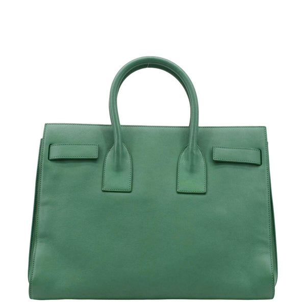 YVES SAINT LAURENT Sac de Jour Leather Satchel Shoulder Bag Green