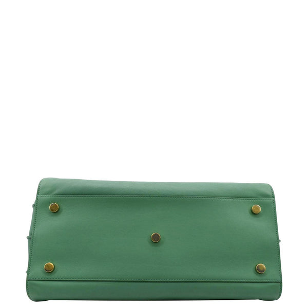 YVES SAINT LAURENT Sac de Jour Leather Satchel Shoulder Bag Green