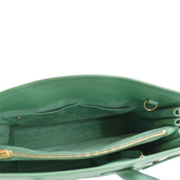 YVES SAINT LAURENT Sac de Jour Leather Satchel Shoulder Bag Green